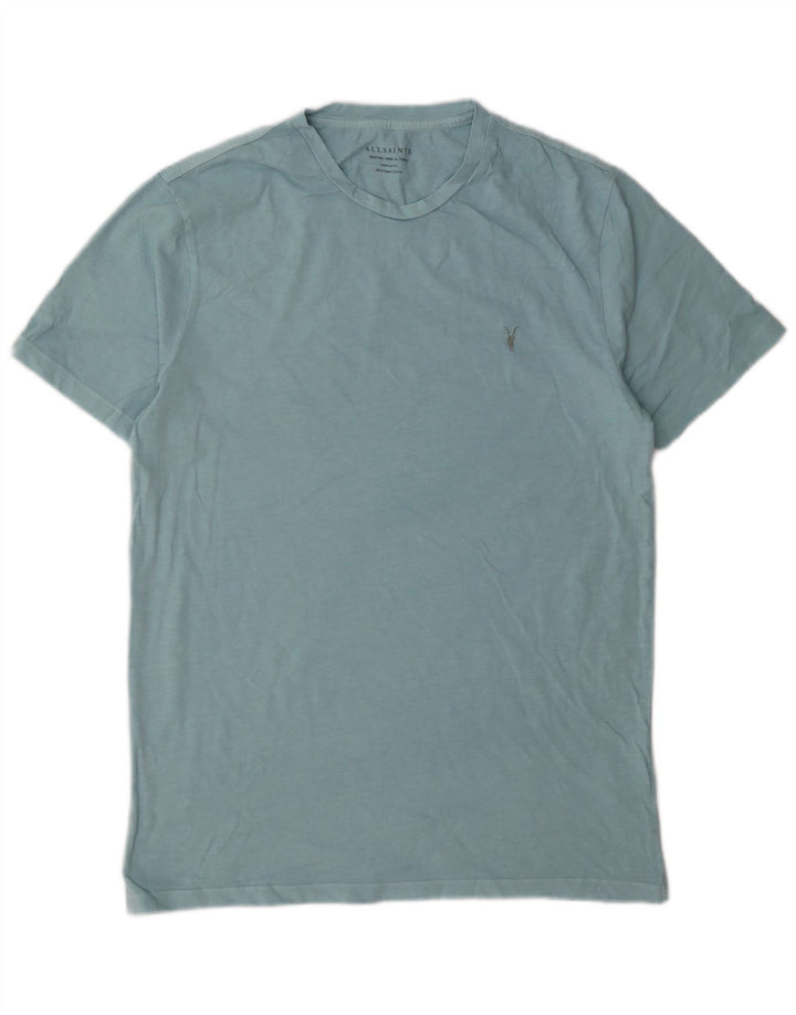 T-shirt da uomo con vestibilità regolare All Saints, in cotone blu medio