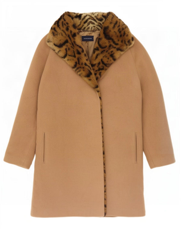 Windsmoor Damenmantel UK 16 Large Brown Animal Print Wool Classic