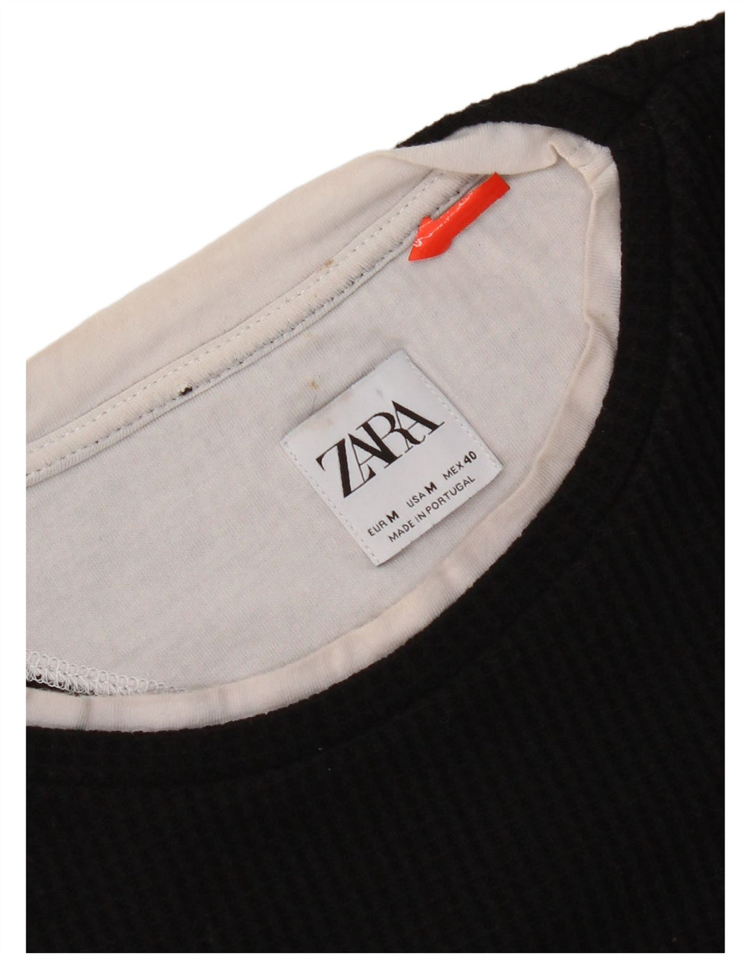 Zara Mens Sweatshirt Jumper Medium Black