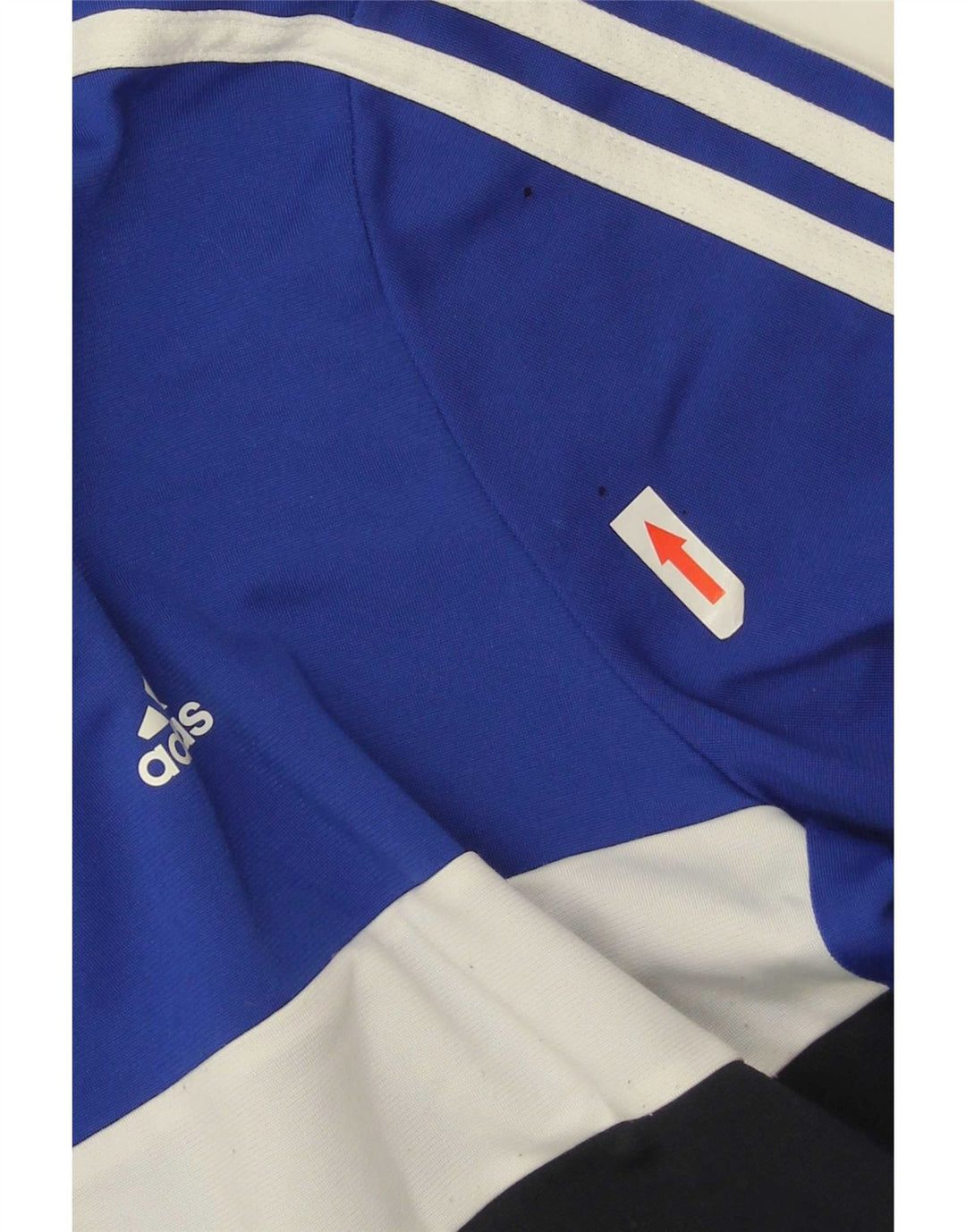 Adidas Jungen-Trainingsanzug-Top-Jacke, 13–14 Jahre, blaues Colourblock-Polyester