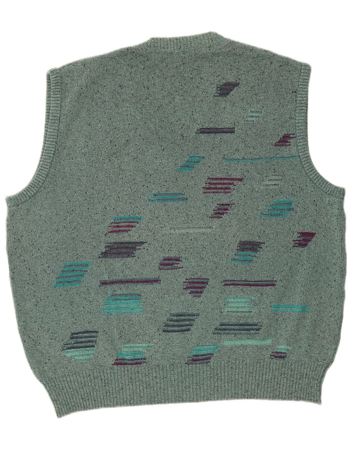 Regata masculina VINTAGE com colete XL turquesa salpicada
