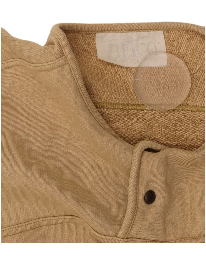 VINTAGE Womens Sweatshirt Jumper UK 16 Large Beige
