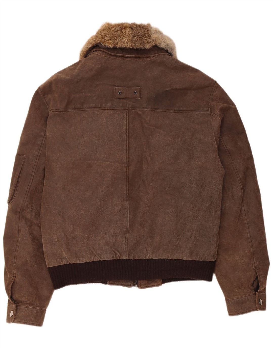 Vintage Herren Bomber Wildlederjacke EU 52 XL Braunes Leder
