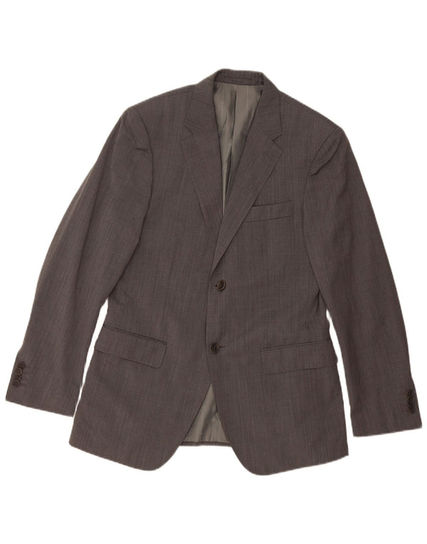 Calvin Klein Mens 2 Button Blazer Jacket IT 48 Medium Grey Wool