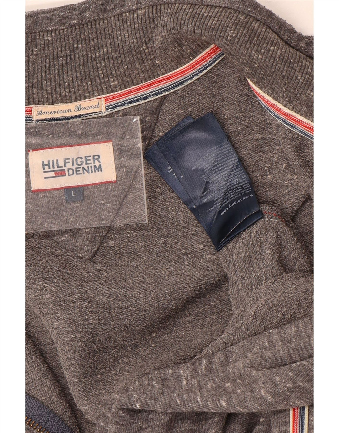 Tommy Hilfiger Veste de survêtement pour femme UK 16 Large Gris Moucheté