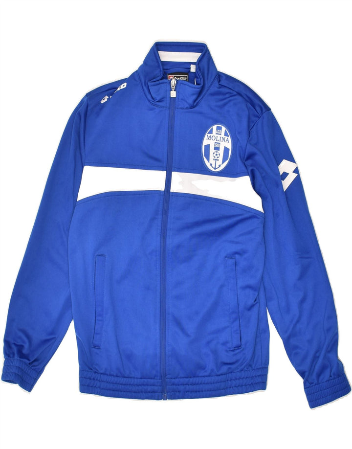 LOTTO Boys Tracksuit Top Jacket 11-12 Years Blue Polyester | Vintage Lotto | Thrift | Second-Hand Lotto | Used Clothing | Messina Hembry 