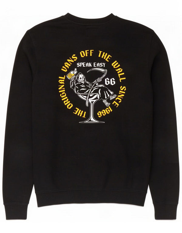 Vans Mens Graphic Sweatshirt Jumper Medium Black Cotton