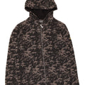 Lyle & Scott Pull à capuche zippé à motif abstrait pour garçon 15-16 ans Noir