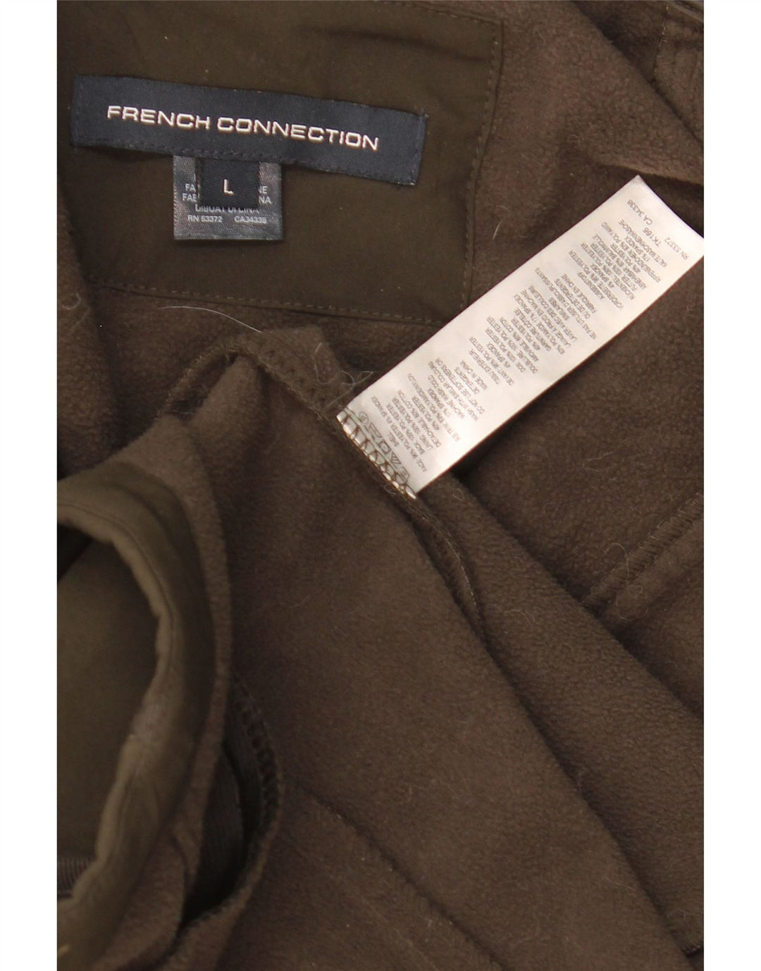 French Connection Womens Hooded Parka Jacket UK 16 Large Khaki Polyester