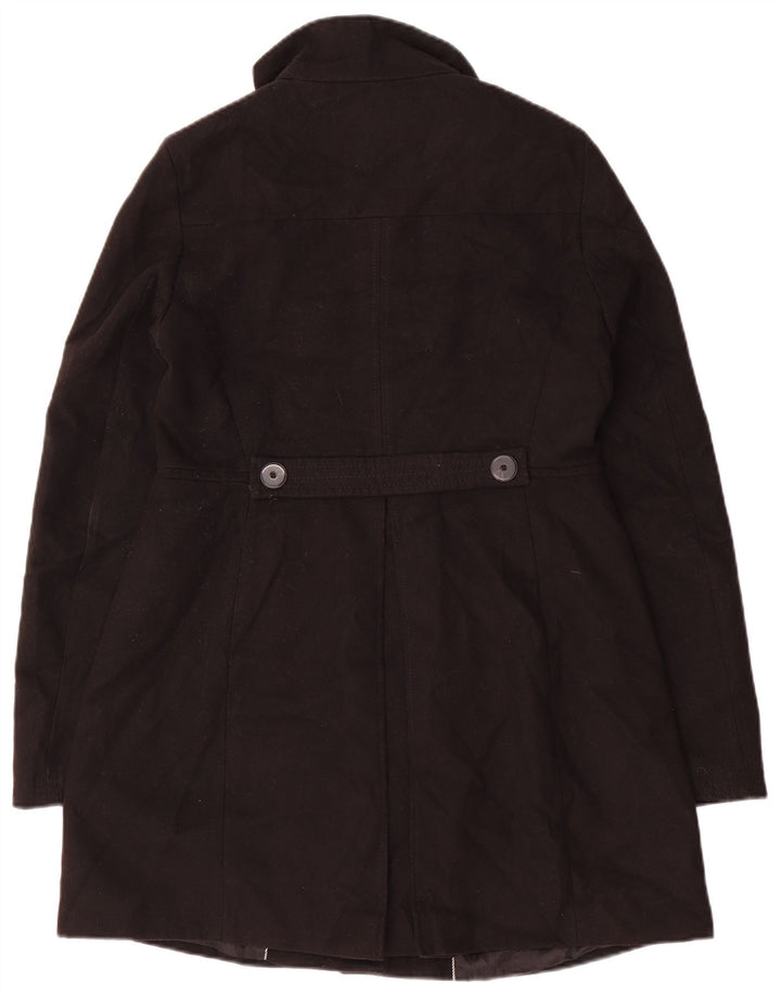 Cappotto doppiopetto Zara Trafaluc da donna UK 14 grande poliestere nero