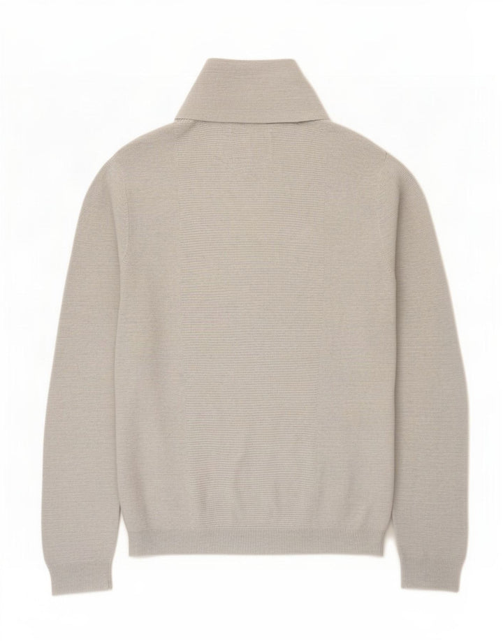 Ανδρικό πουλόβερ Jules Shawl Neck Jumper Μεγάλο γκρι βαμβακερό