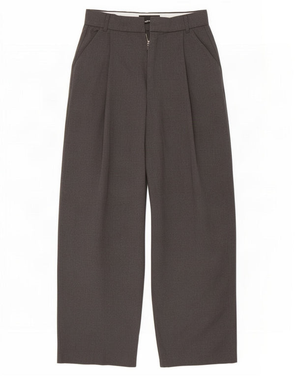 Zara Damen-Chinohose mit lockerer Passform, mittelgroß, W28, L29, grau, Polyester