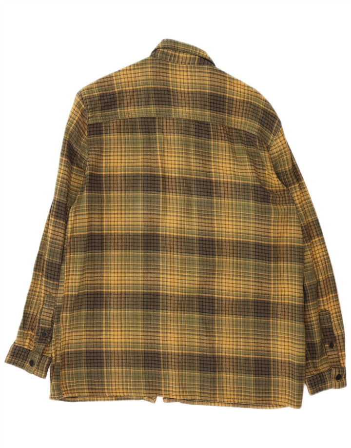 Zara Mens Relaxed Fit Flannel Shirt Large Khaki Check