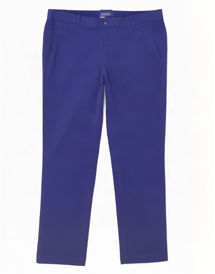 Nike muške golf ravne chino hlače W34 L32 plavi poliester