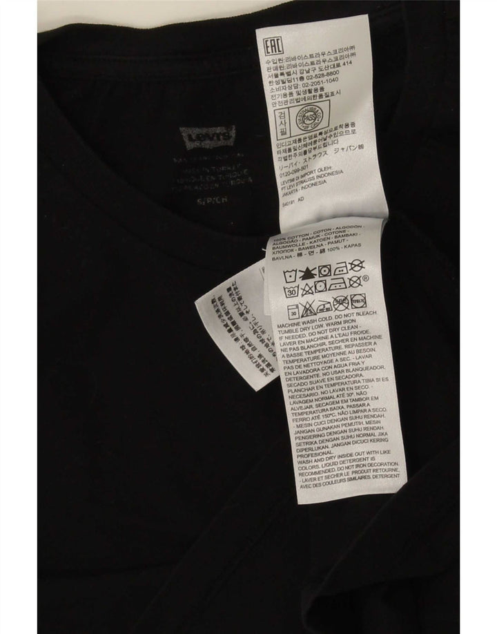 Levi's Womens T-Shirt Top UK 10 Small Black Cotton