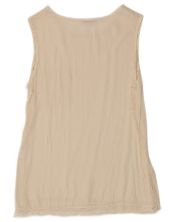 Motel Damen Weste Top UK 10 Small Beige Viskose