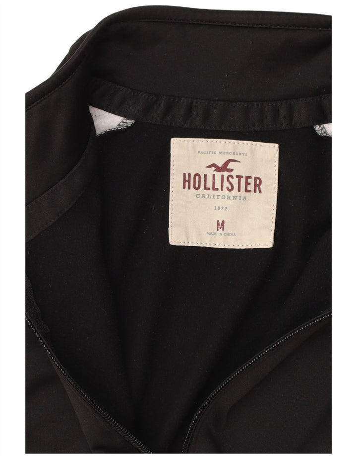 HOLLISTER Womens Tracksuit Top Jacket UK 14 Medium Black Colourblock