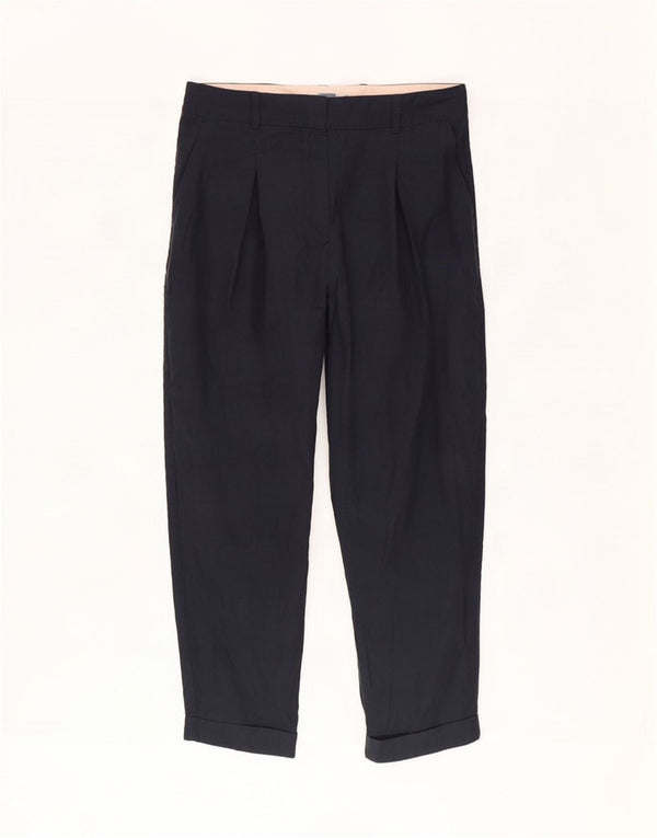 Cos Damen-PEGged-Cropped-Hose EU 36 Small W30 L23 Marineblau Cupro