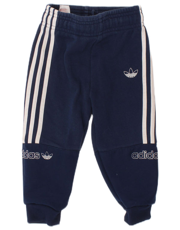 Спортивные брюки Adidas Baby Boys с графическим принтом 12–18 месяцев, темно-синие
