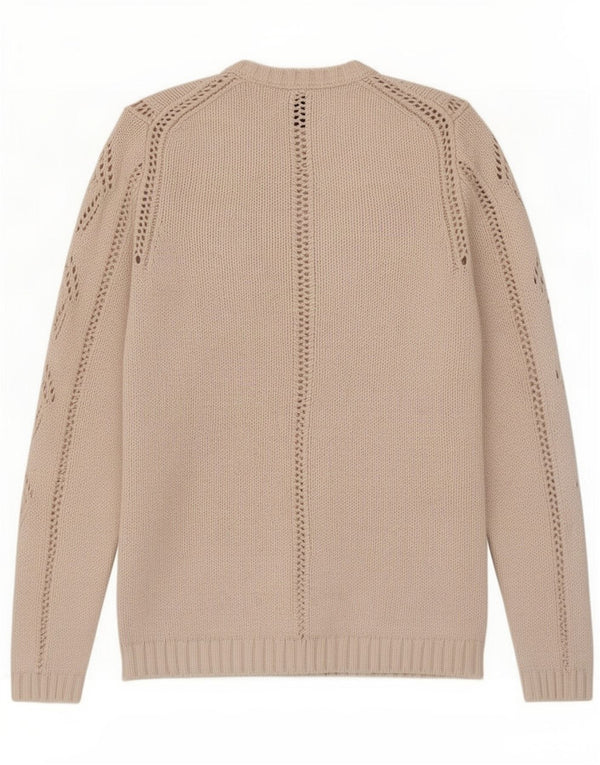 Maglione cardigan da donna Gap UK 10 piccolo cotone beige