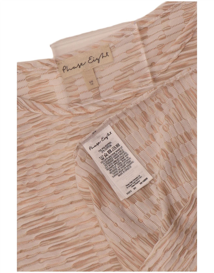 PHASE EIGHT Womens 3/4 Sleeve Blouse Top UK 12 Medium Pink Polyester