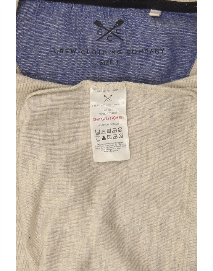 Crew Clothing Mens T-Shirt Top Large Grey Cotton