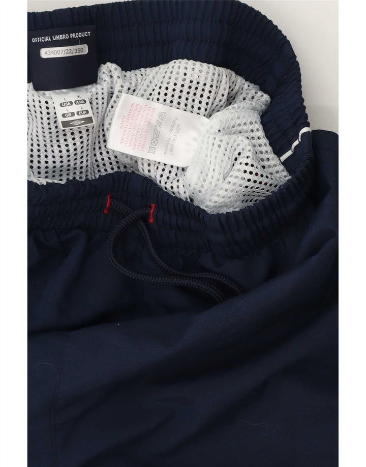 Umbro Short de Bain Graphique Homme Large Bleu Marine Polyester