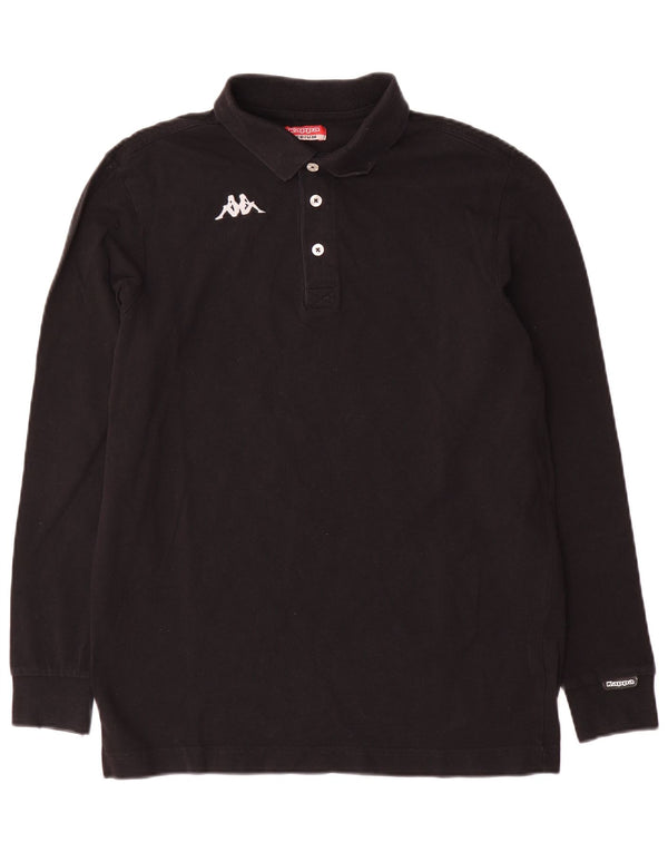 Kappa Langærmet Polo Shirt til mænd Medium Sort Bomuld