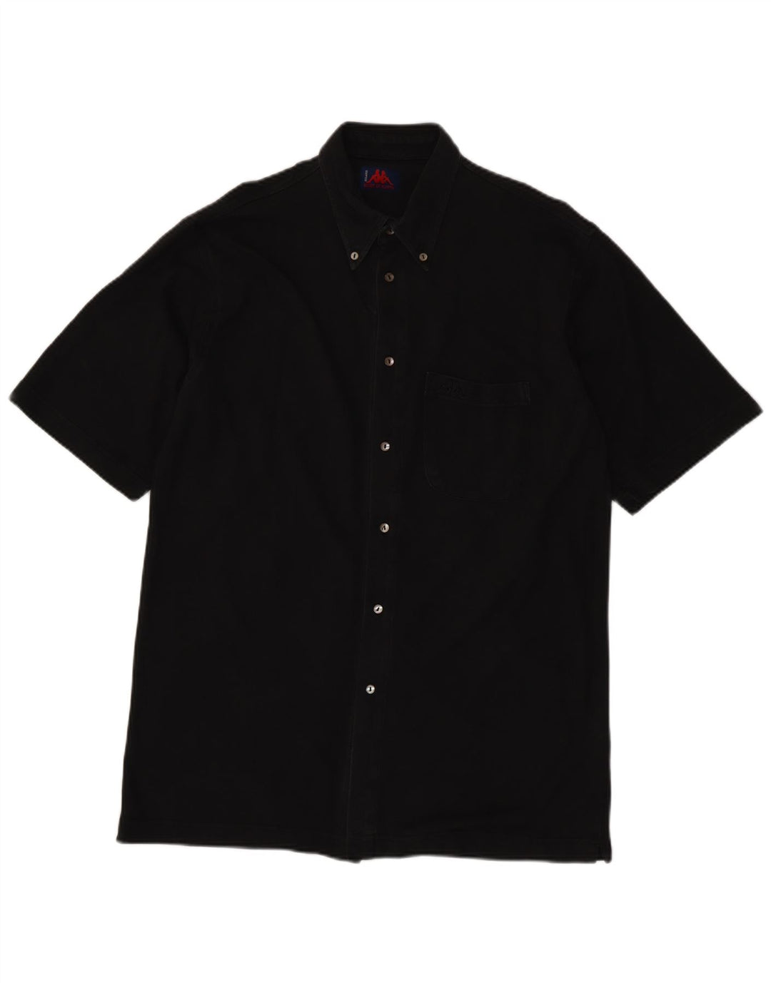 Kappa Mens Short Sleeve Shirt XL Black Cotton