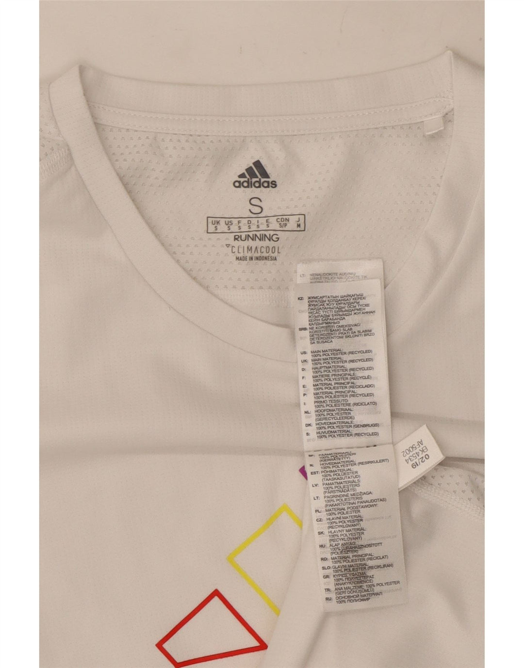 Adidas muška majica kratkih rukava s grafičkim motivima za trčanje, srednji bijeli poliester