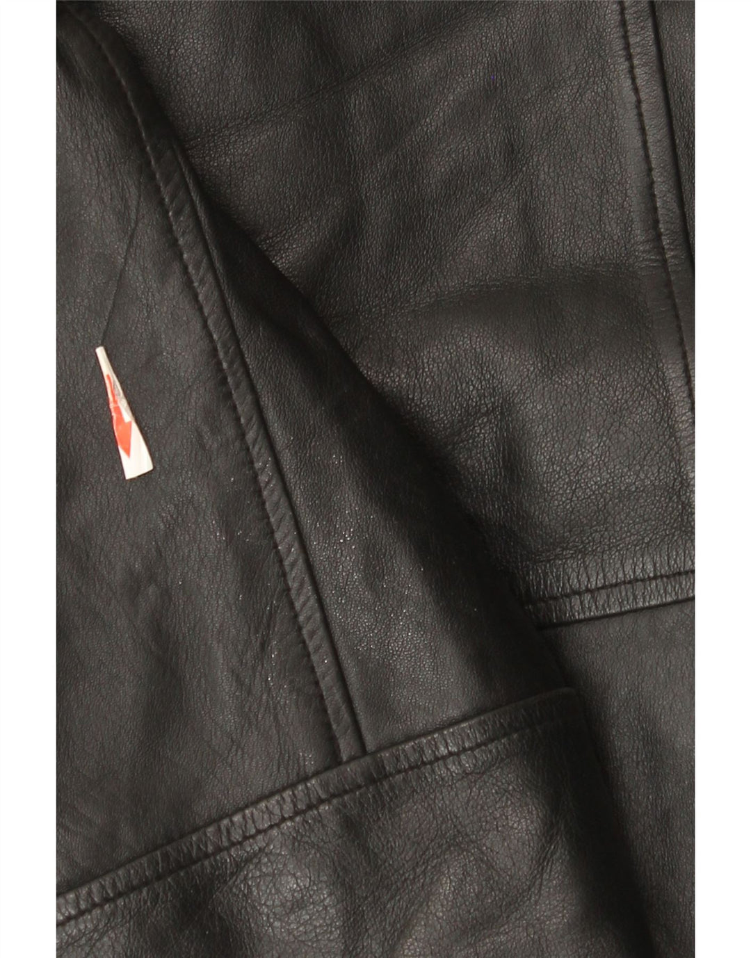 Marks & Spencer Mens Leather Jacket UK 38 Medium Black Leather