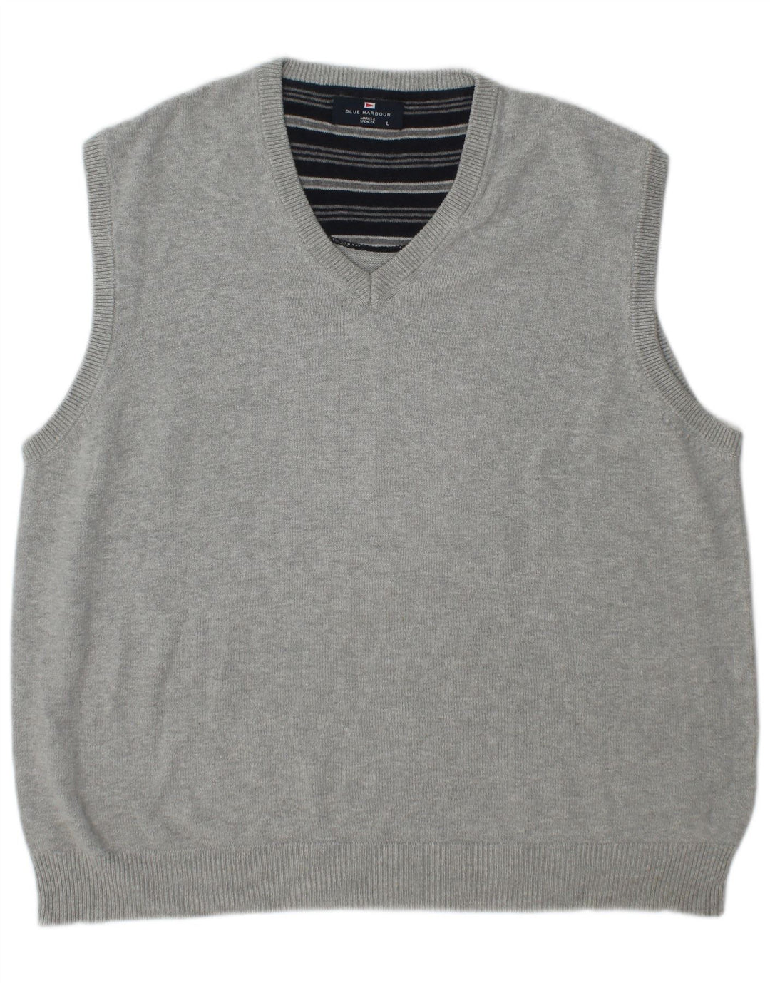 Marks & Spencer Mens Blue Harbour Vest Tank Top Large Grey Cotton