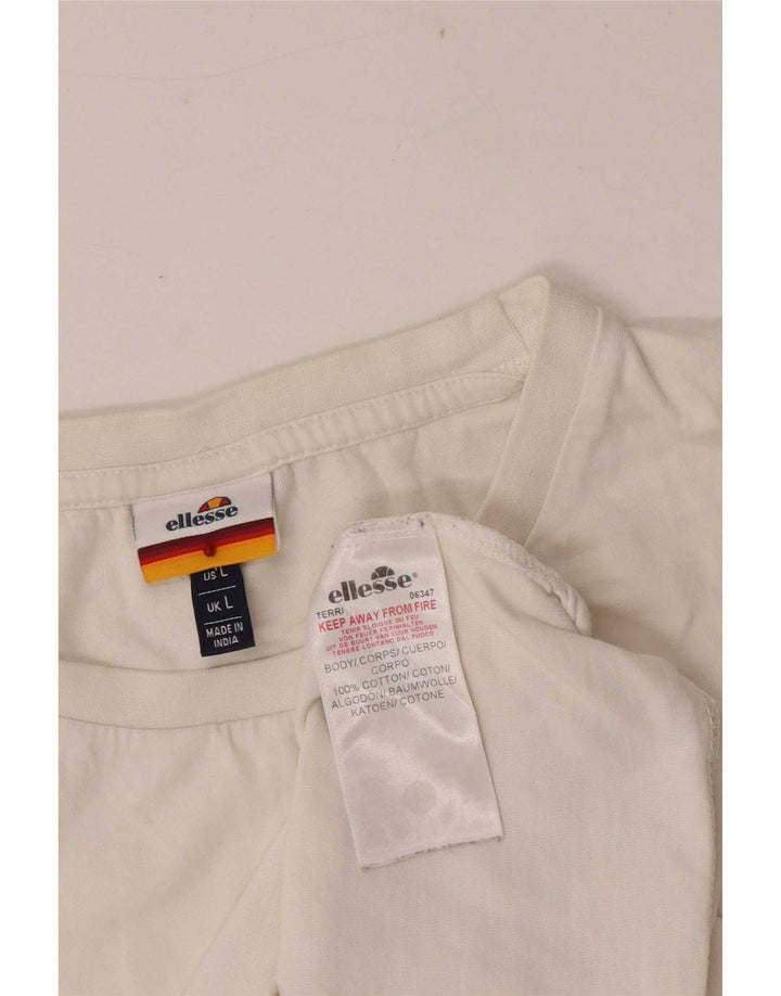 Ellesse Mens Graphic Vest Top Grande Algodão Branco