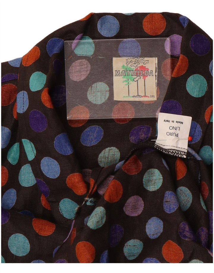 Vintage Womens Oversized Pullover Shirt IT 48 XL Multicoloured Polka Dot