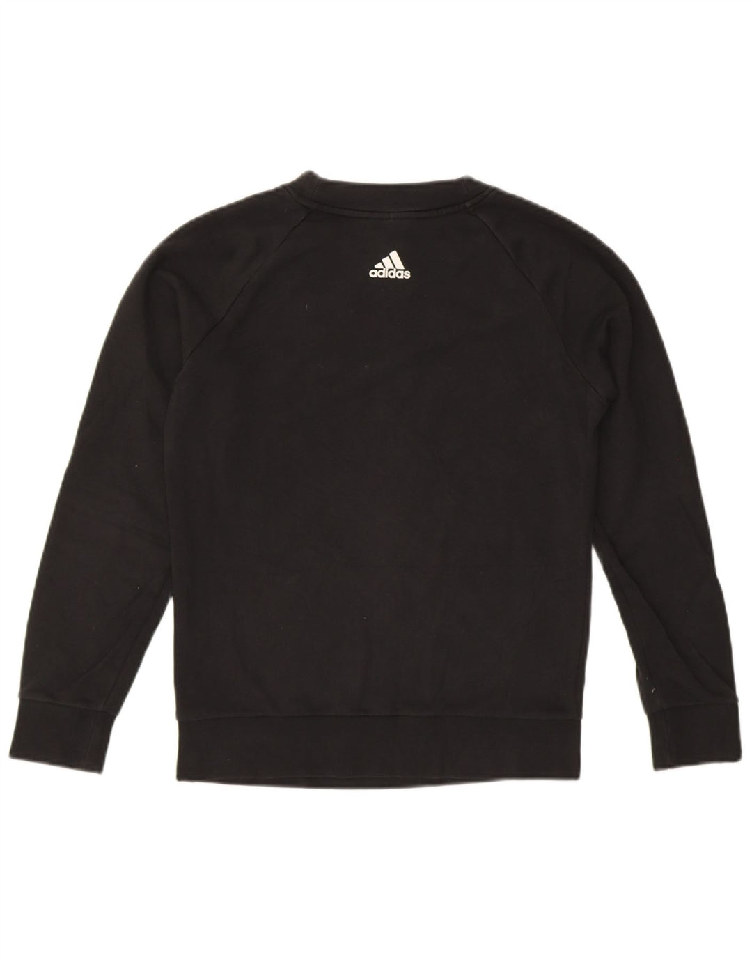 ADIDAS Womens Graphic Sweatshirt Jumper UK 8/10 Small Black