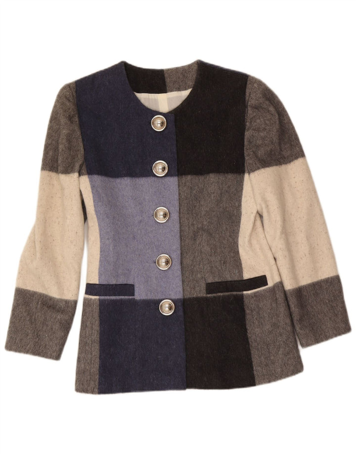 Gai Mattiolo Womens Blazer Jacket IT 46 Large Multicoloured Colourblock