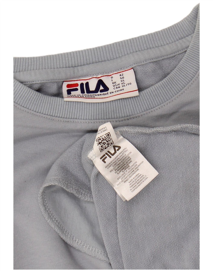 FILA Mens Sweatshirt Jumper XL Blue Cotton