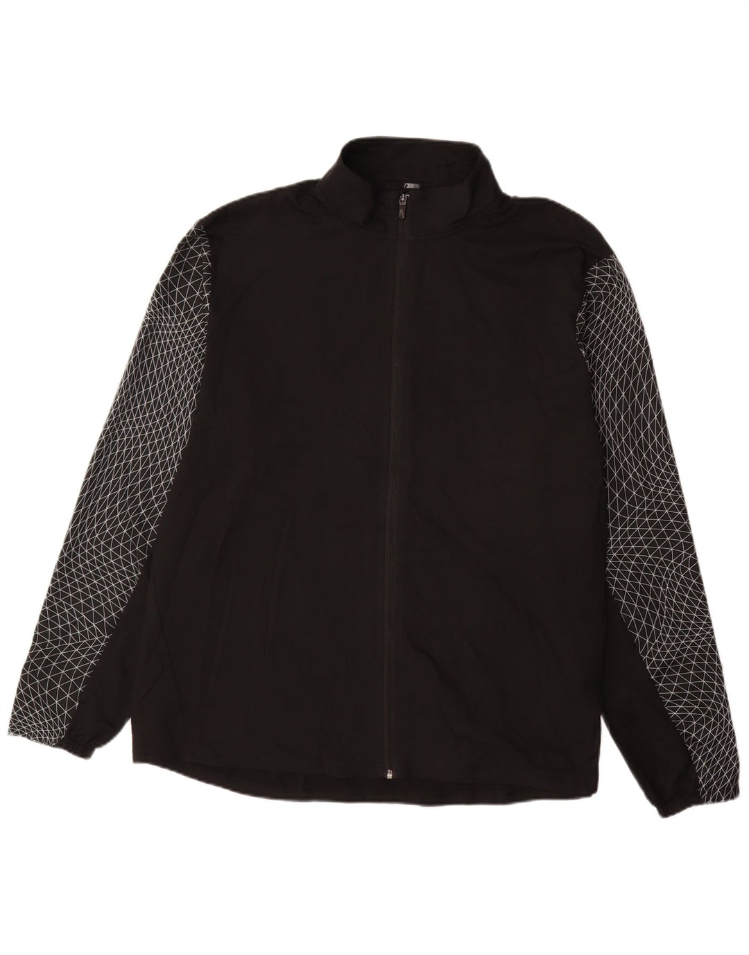 MARKS & SPENCER Mens Tracksuit Top Jacket 2XL Black Check Polyester
