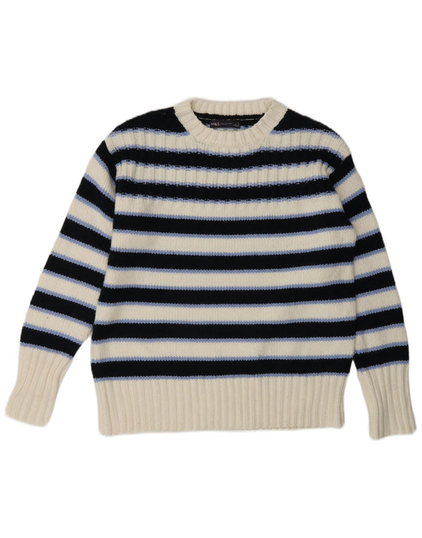 Marks & Spencer Damen-Pullover mit Rundhalsausschnitt, Gr. 10, Marineblau