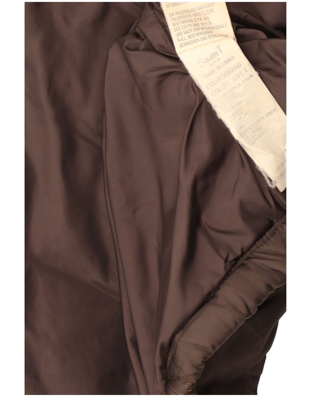 Armani Jeans Damen wattierte Steppjacke UK 14 Large Braun Polyamid