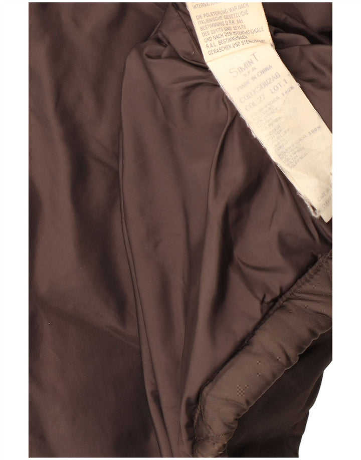 Armani Jeans Damen wattierte Steppjacke UK 14 Large Braun Polyamid