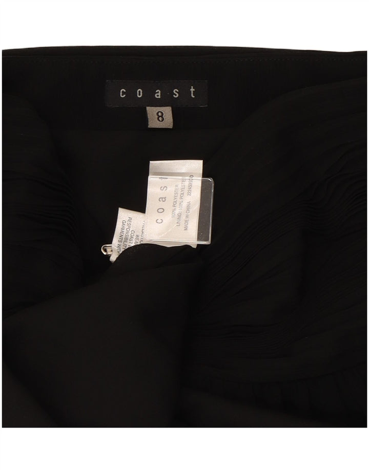 COAST Womens Maxi Strapless Dress UK 8 Small  Black Polyester