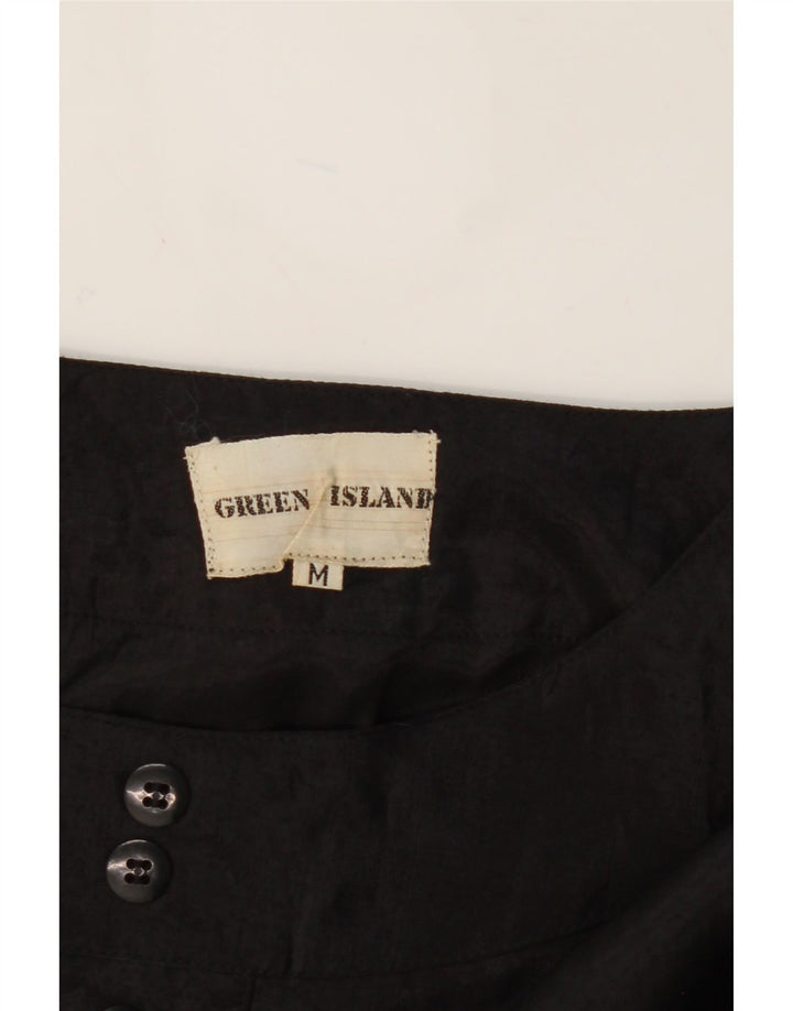 VINTAGE Womens Blouse Top UK 14 Medium Black Viscose Vintage Vintage and Second-Hand Vintage from Messina Hembry 