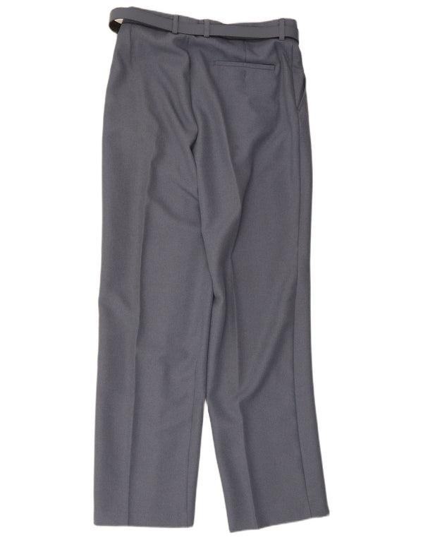 Pantaloni drepți vintage pentru femei L34 L30 Poliester gri