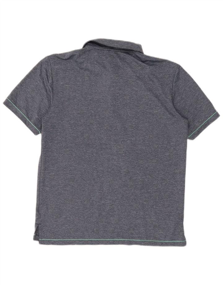 Polo da golf da uomo Adidas Small blu in poliestere