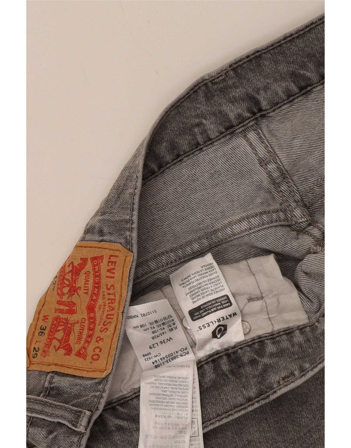 Levi's Mens 512 Slim Tapered Jeans W36 L29 Grey Cotton