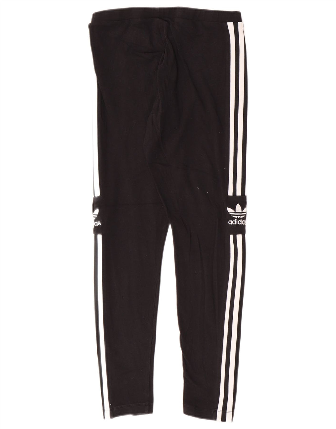 Adidas Dame Grafiske Leggings UK 12 Medium Sort Bomuld