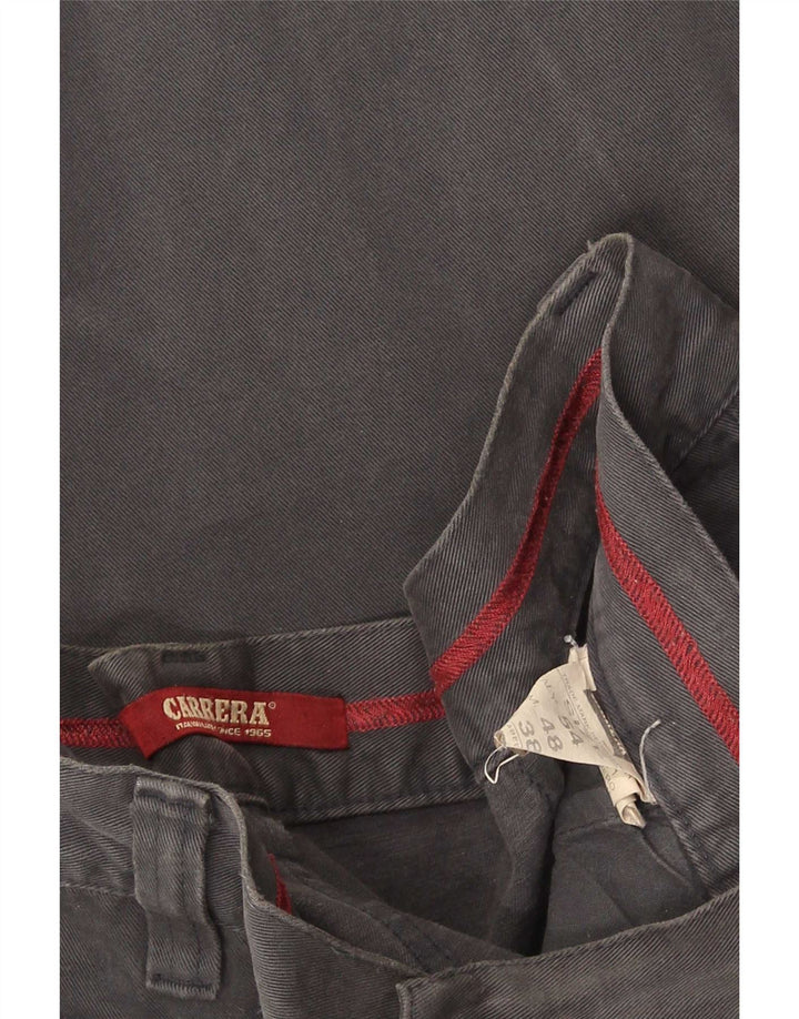 Carrera Mens Straight Cargo Trousers W38 L31 Grey Cotton