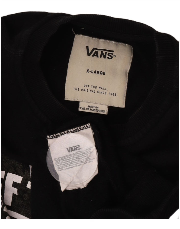 Felpa grafica da uomo Vans Felpa XL in cotone nero