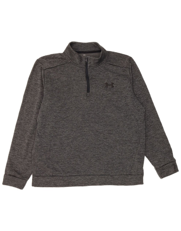 Under Armour Herren-Sweatshirt mit Reißverschluss, XL, grau geflecktes Polyester